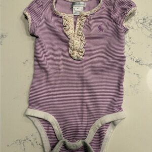 Purple Striped Kids One Piece